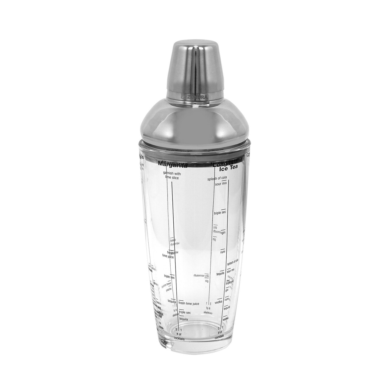 Shaker cocktail, cu retete, sticla, 700 ml - Zokura - imagine 6